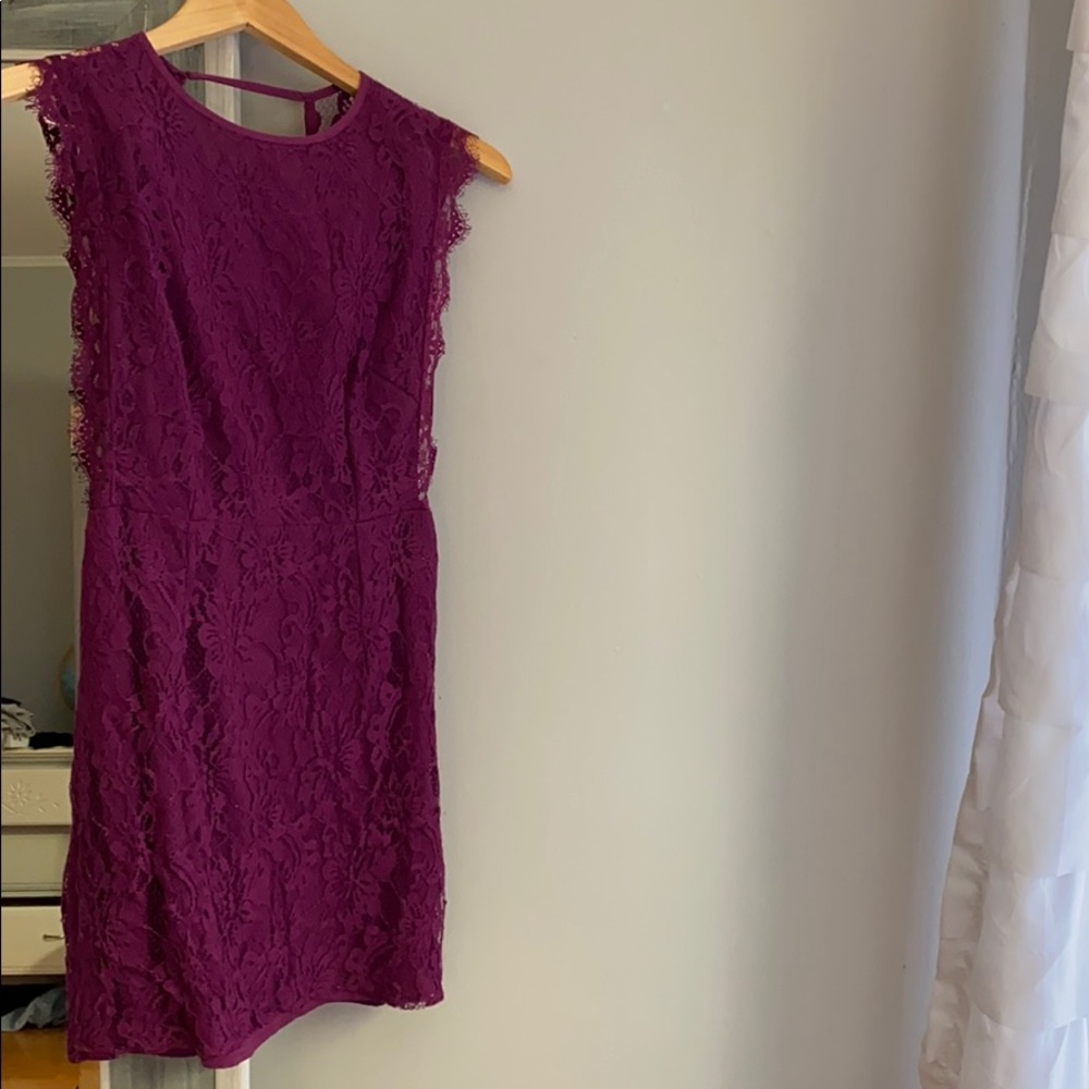 Plum colored lace dress